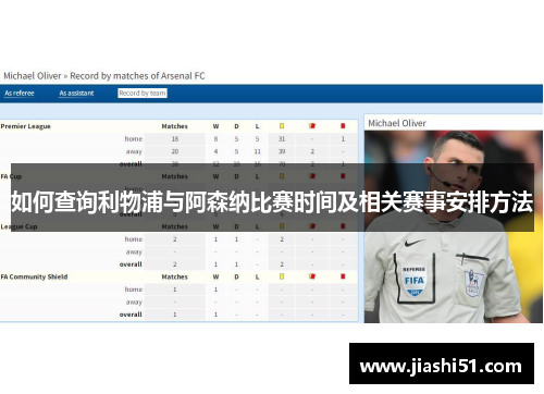 如何查询利物浦与阿森纳比赛时间及相关赛事安排方法